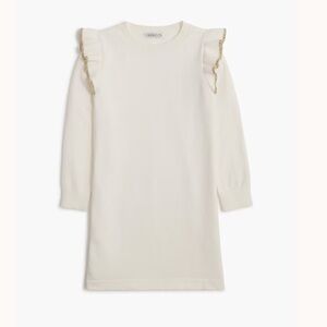 NWT! Crewcuts Girls Ruffle Sleeve Sweater Dress, sz 14